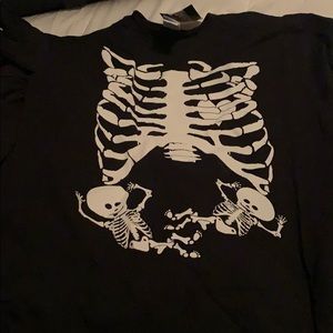 Twin baby rib cage shirt for Halloween